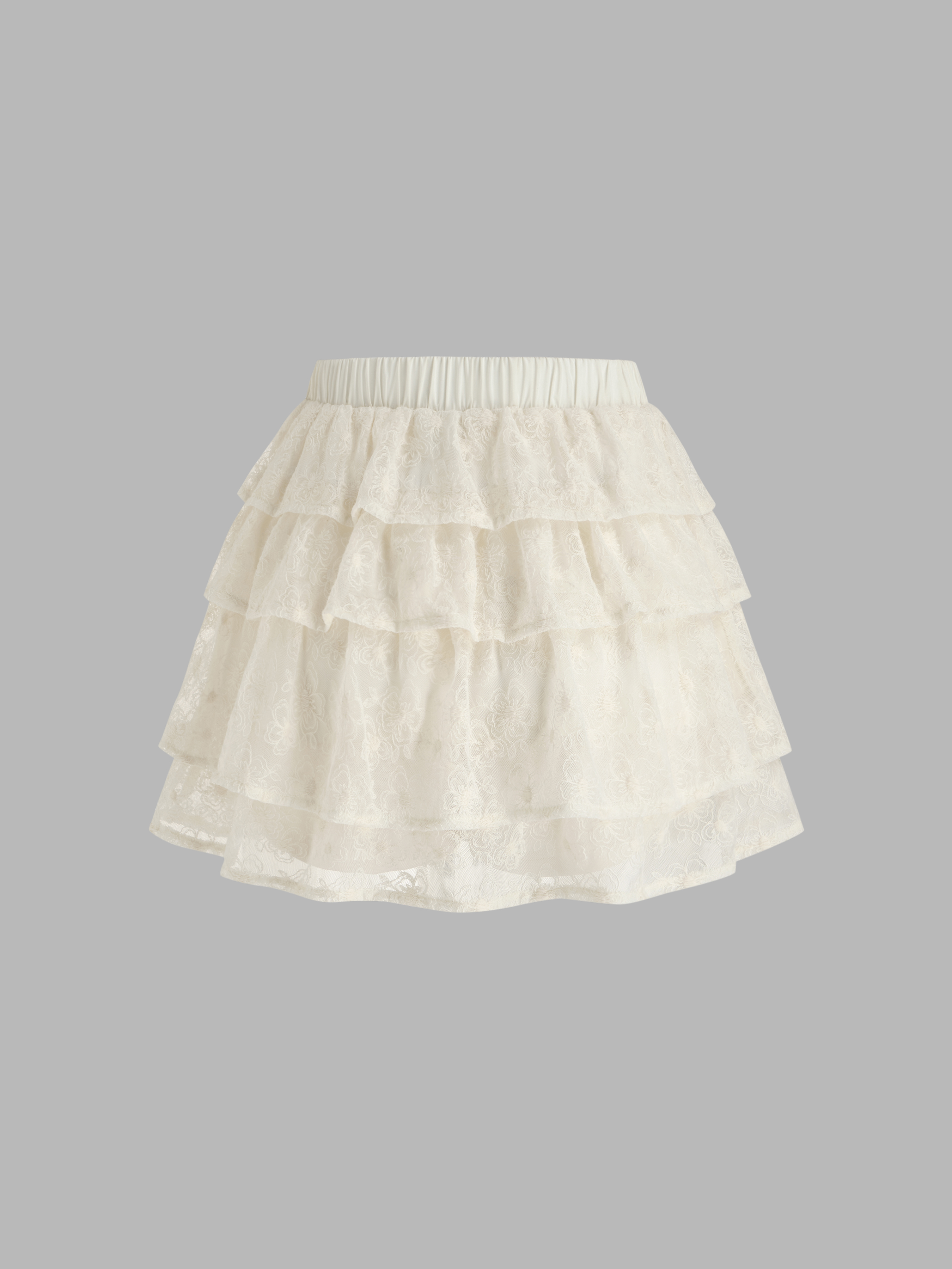 ボトムスその他 HUECLOSET Lace Tiered Mini Skirt tulle tiered mini skirt