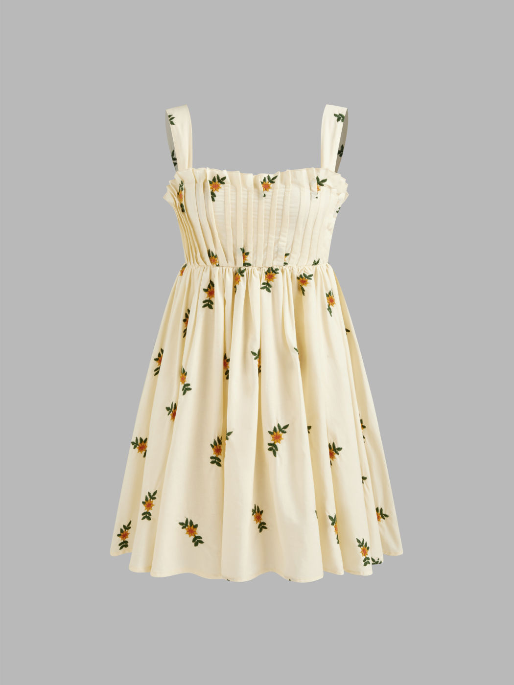  Blumenstickerei Salatbesatz Rüschen Minikleid