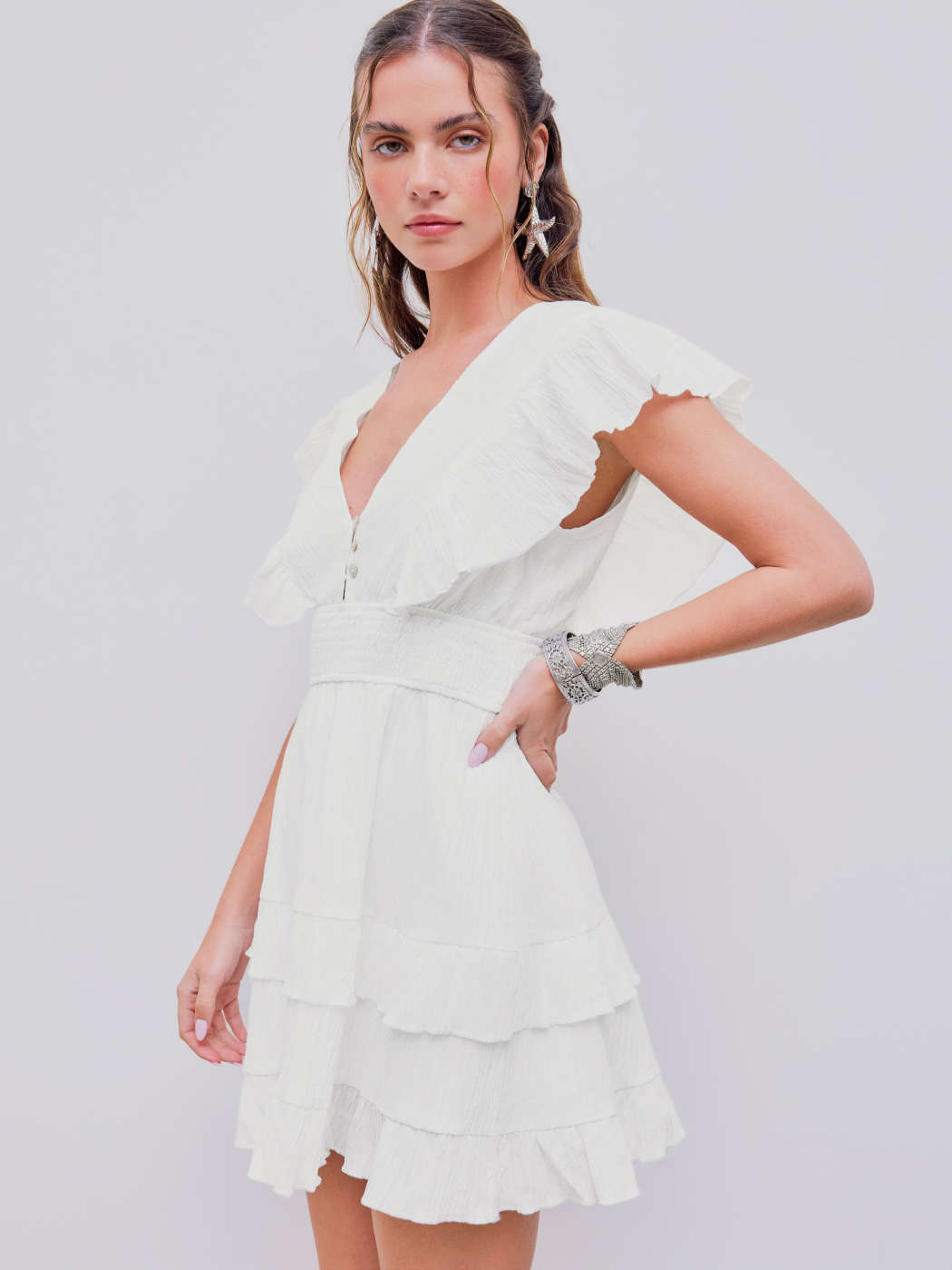 Robe blanche Robes de graduation blanches Robes de soleil Robes