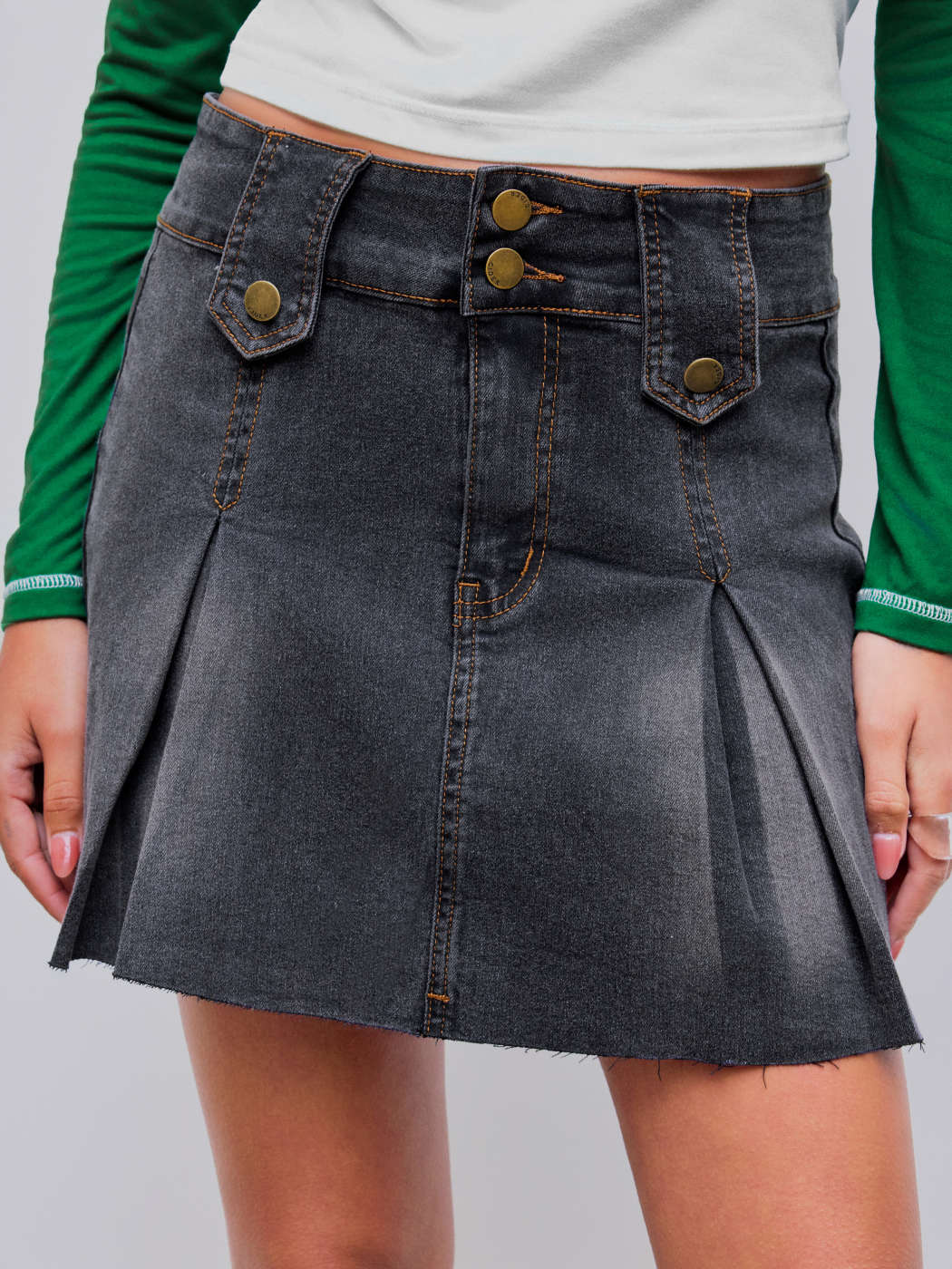 Faldas vaqueras Falda Jean Denim Falda Vaquera Mini Plisada con