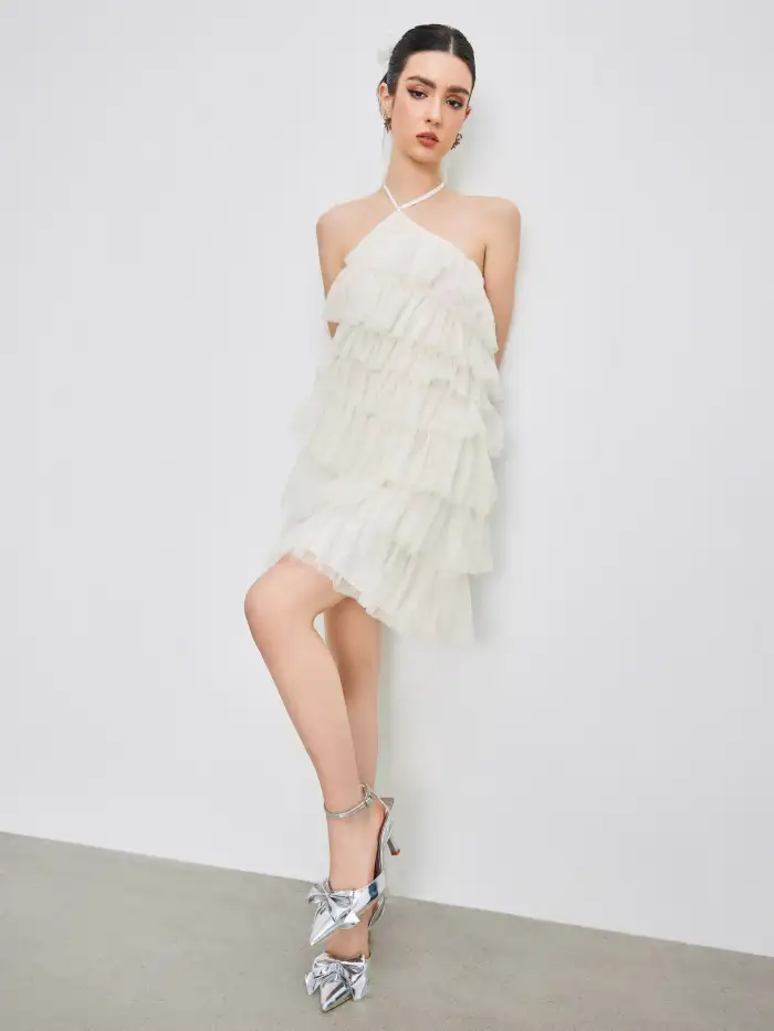 Halloween Cocktail Dress Sun Dresses Graduation Dress Grad Dresses Mini Dresses Hoco Dress Homecoming Dress Satin Satin High Neck Backless Short Dress For Date