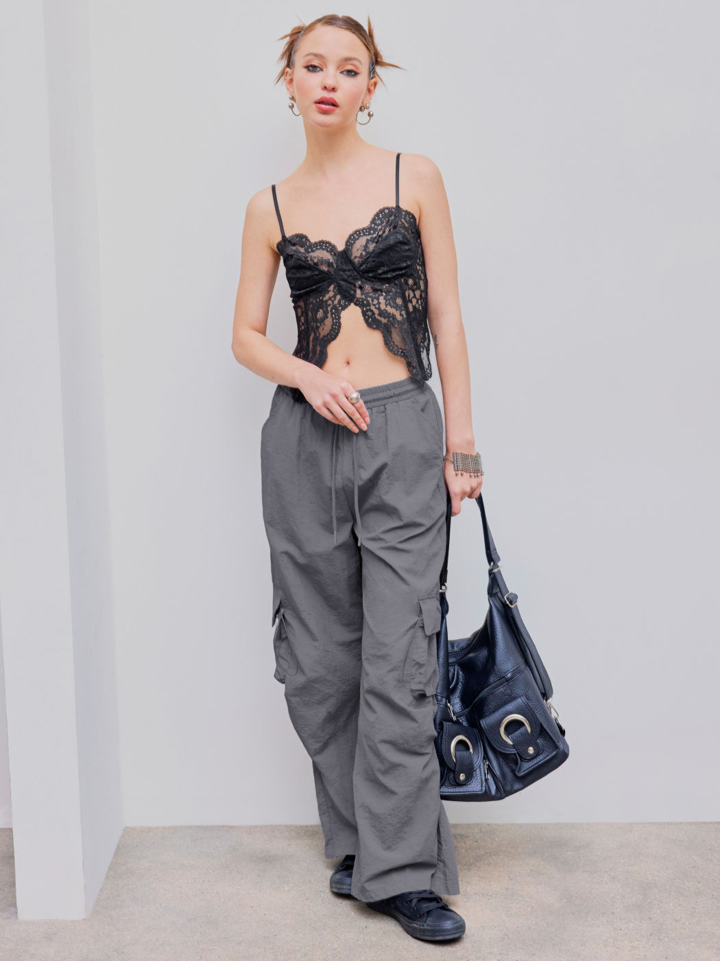 Canotta in pizzo Sweetheart Corset Crop