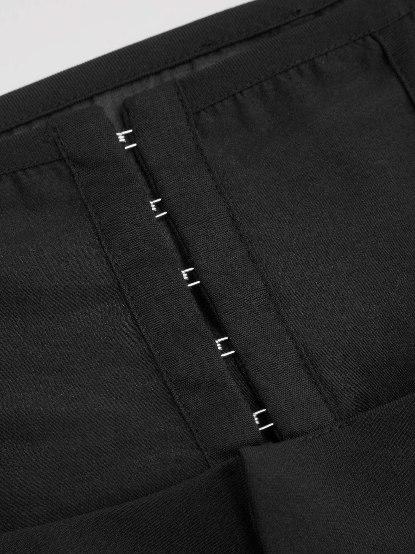 Woven Mid Rise Solid Corset Belt Wide Leg Trousers
