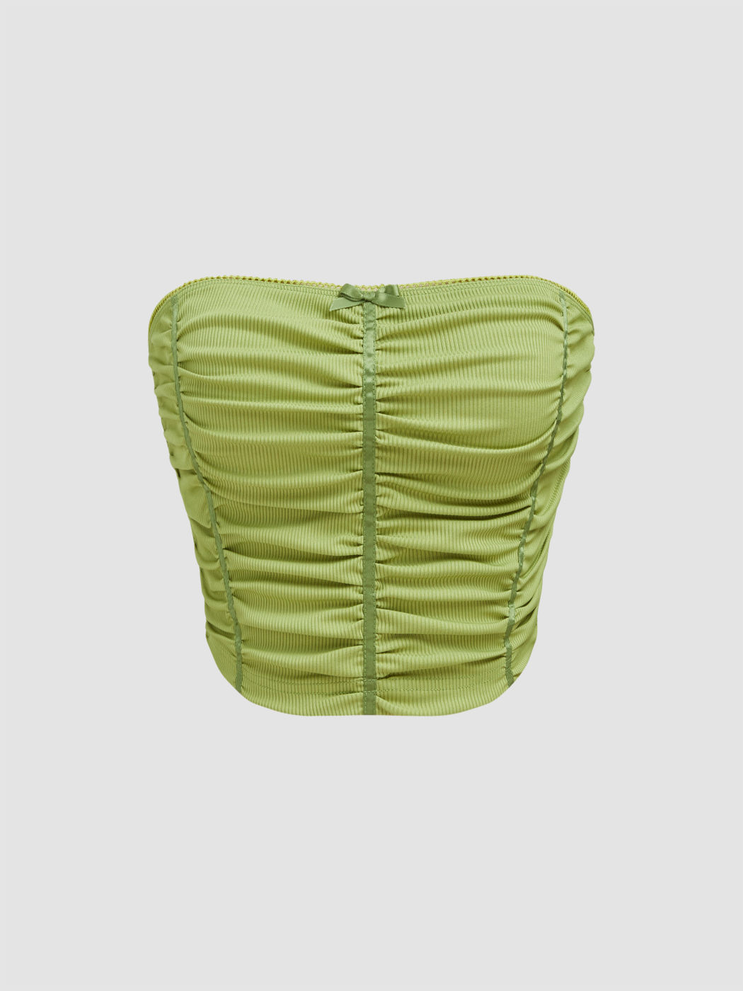 Schleifenknoten Rüschen Solid Crop Tube Top