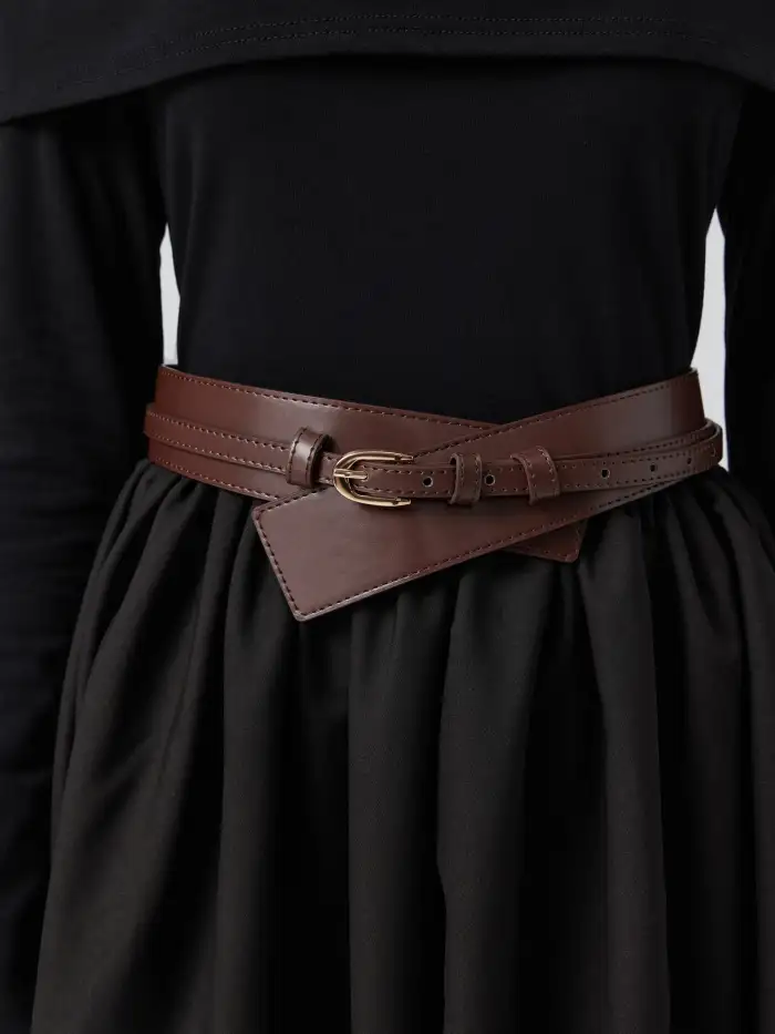 Mandarin Collar Ruched Split Top