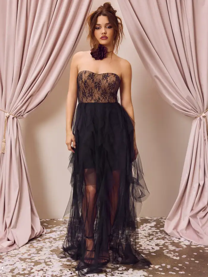 green emerald velvet dress Lace Detail Wedding Guest Millie Halter Neck Midi