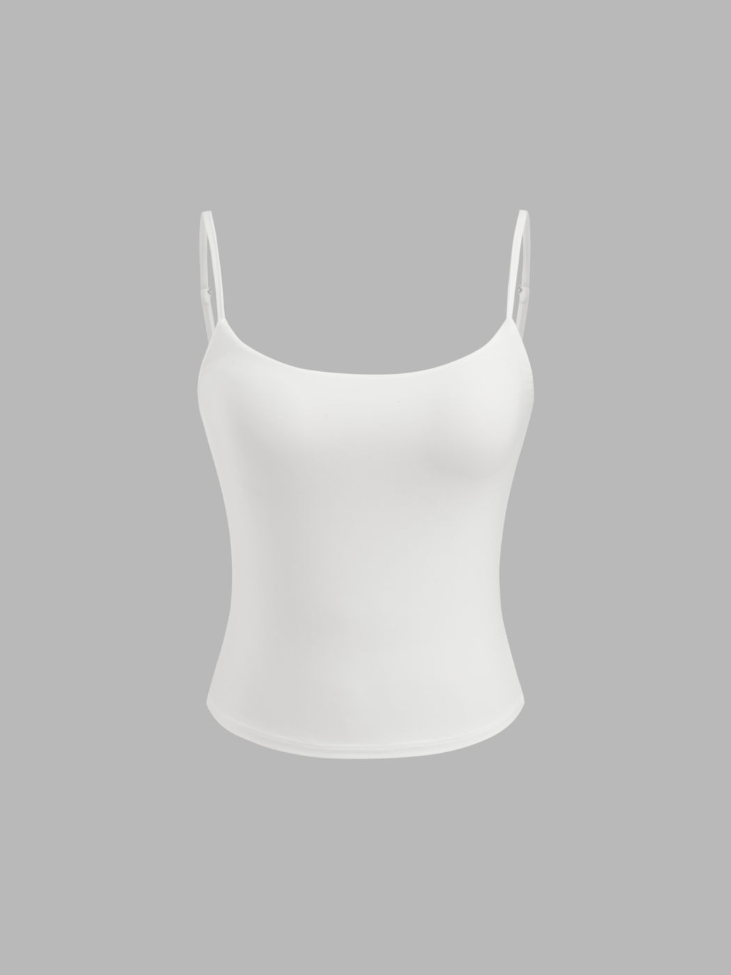 Second Skin Double Layered Square Neck Solid Cami Top