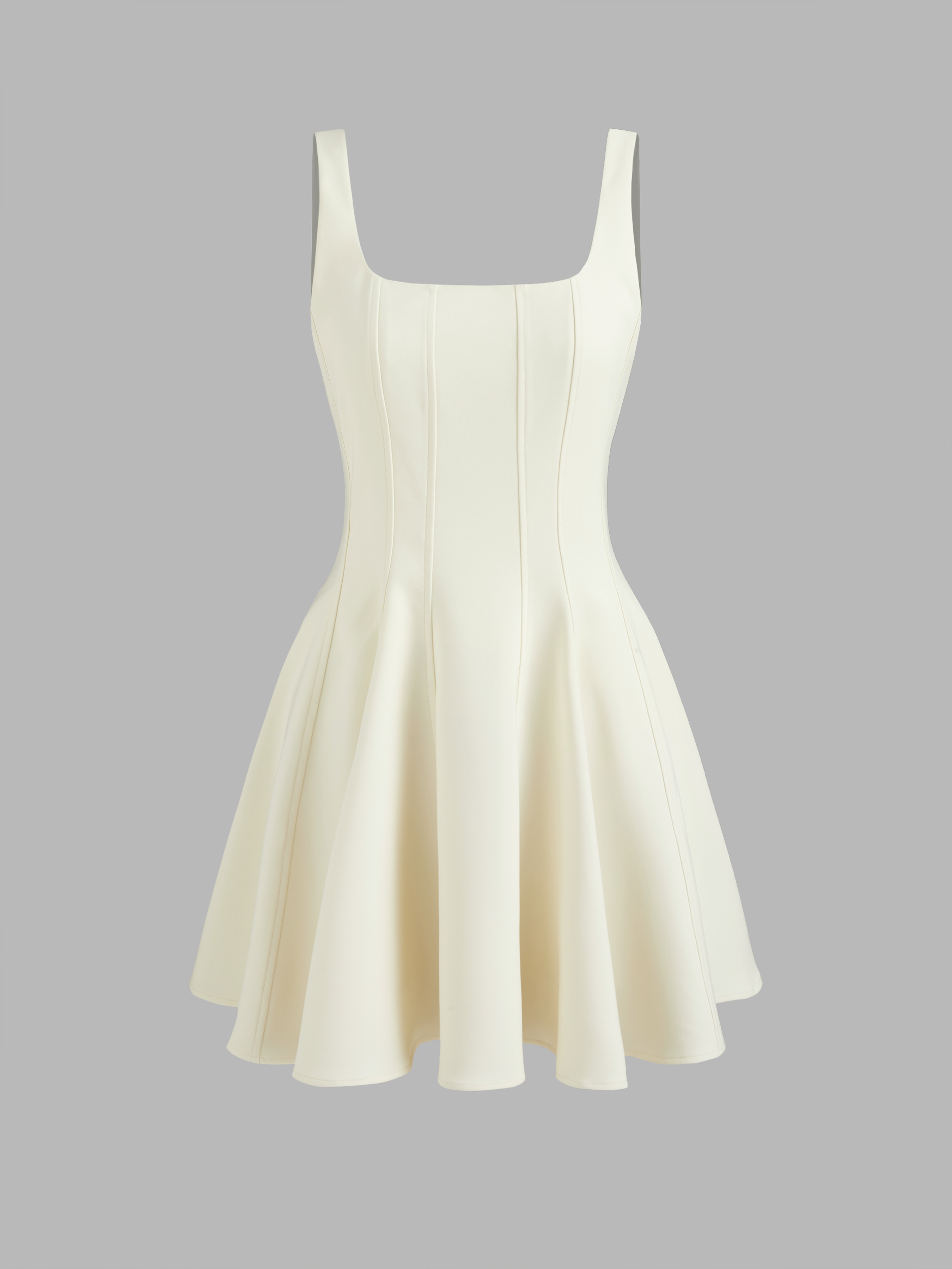 Hoco Dress Old Money Style Homecoming Dress Woven Woven Square Neck ...