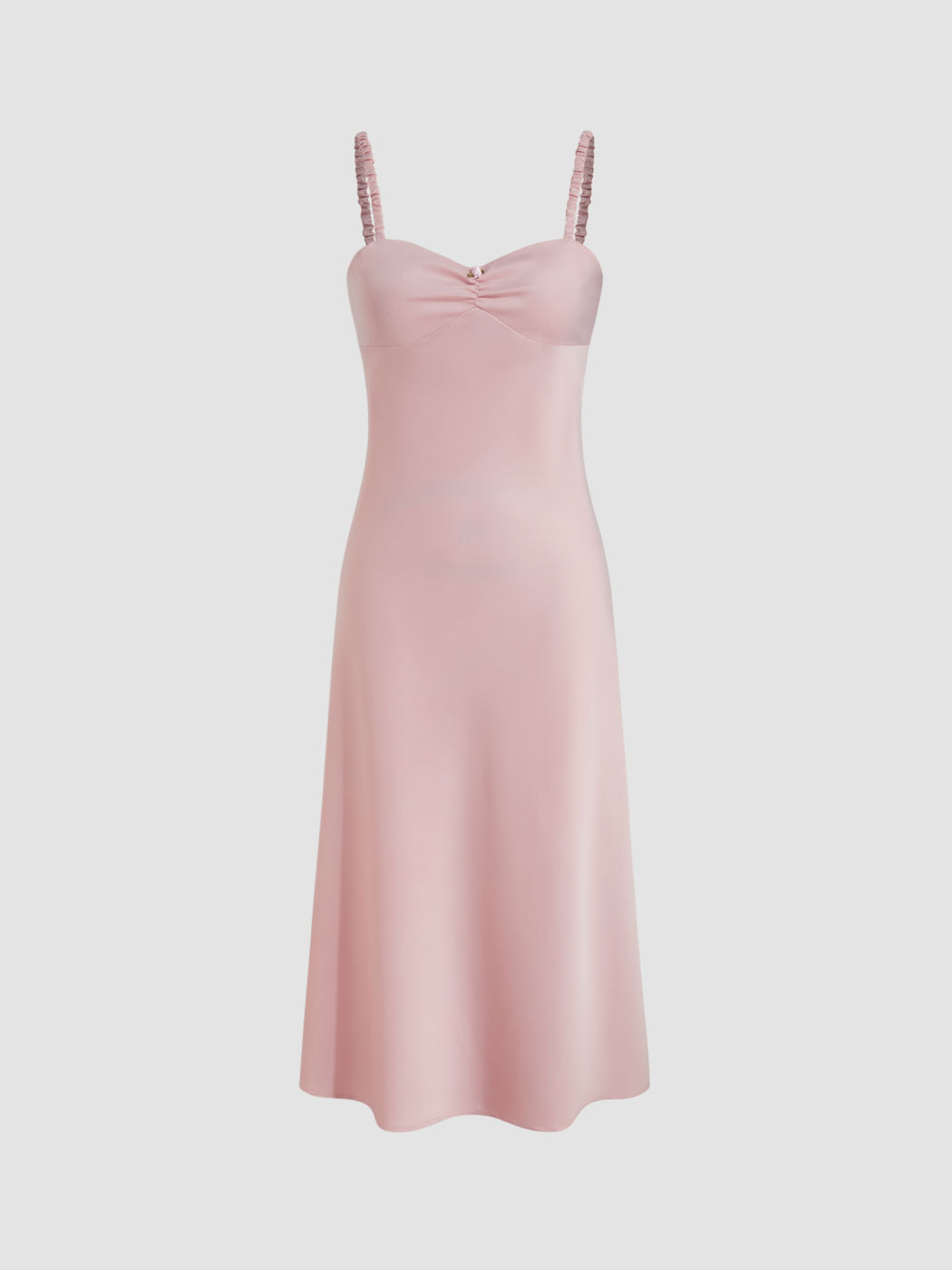 Satin Sweetheart Solid Cut Out Maxi Dress