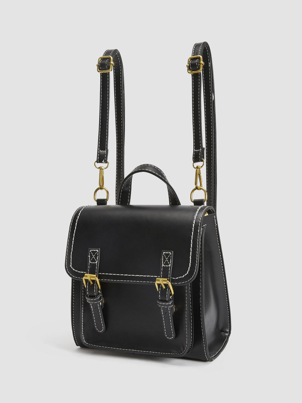 Messenger Solid Faux Leather Top Handle Bag