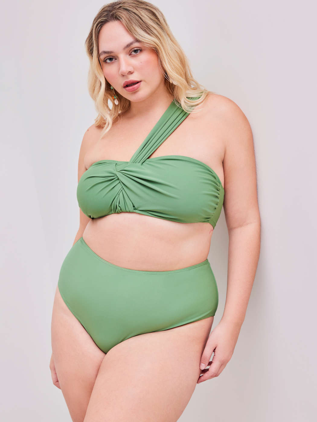 Bikini Plus Size Bikini Maniche Lunghe Controllo Della Pancia