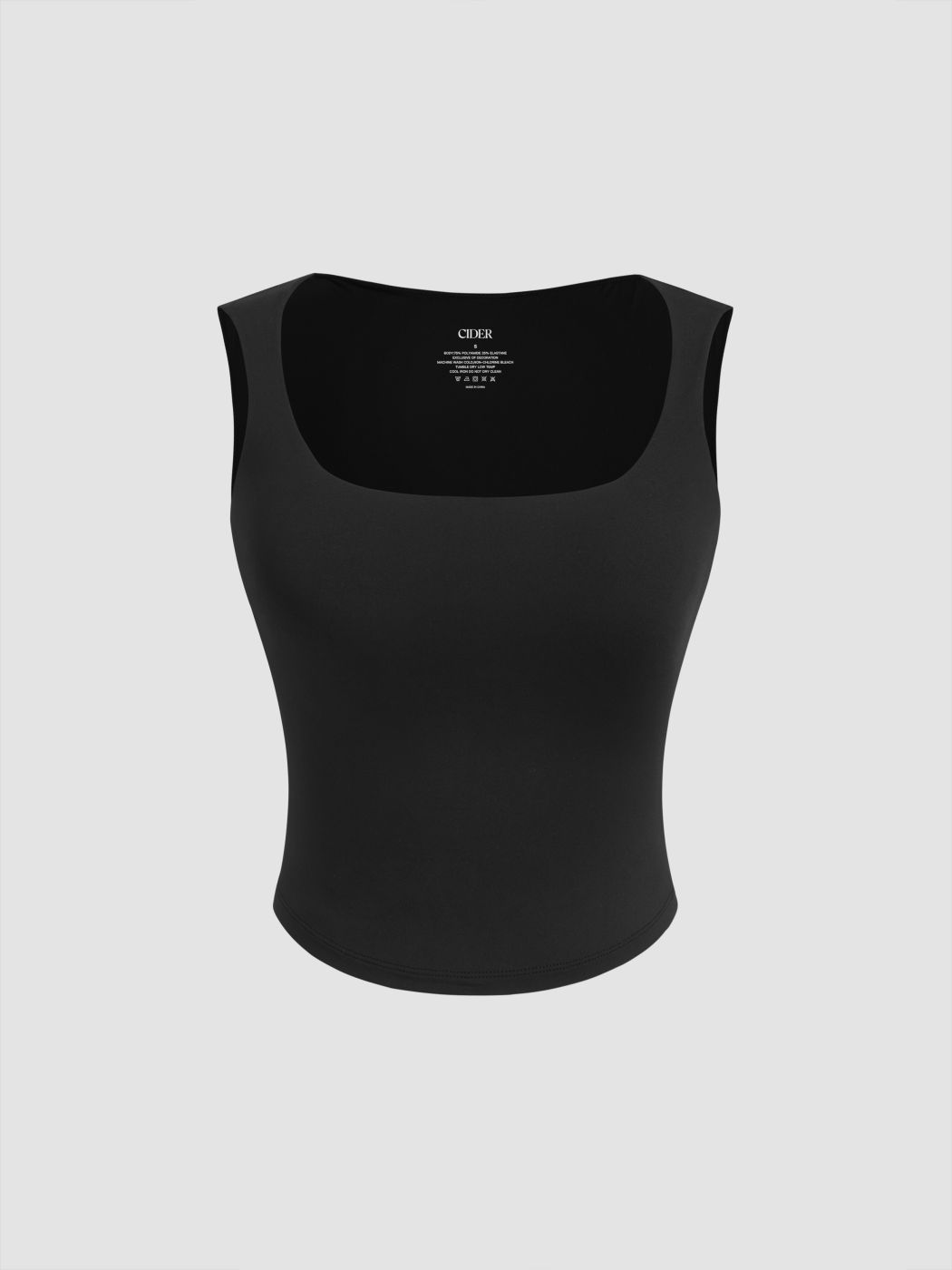 Second Skin Double Layered Round Neck Solid Crop Tank Top