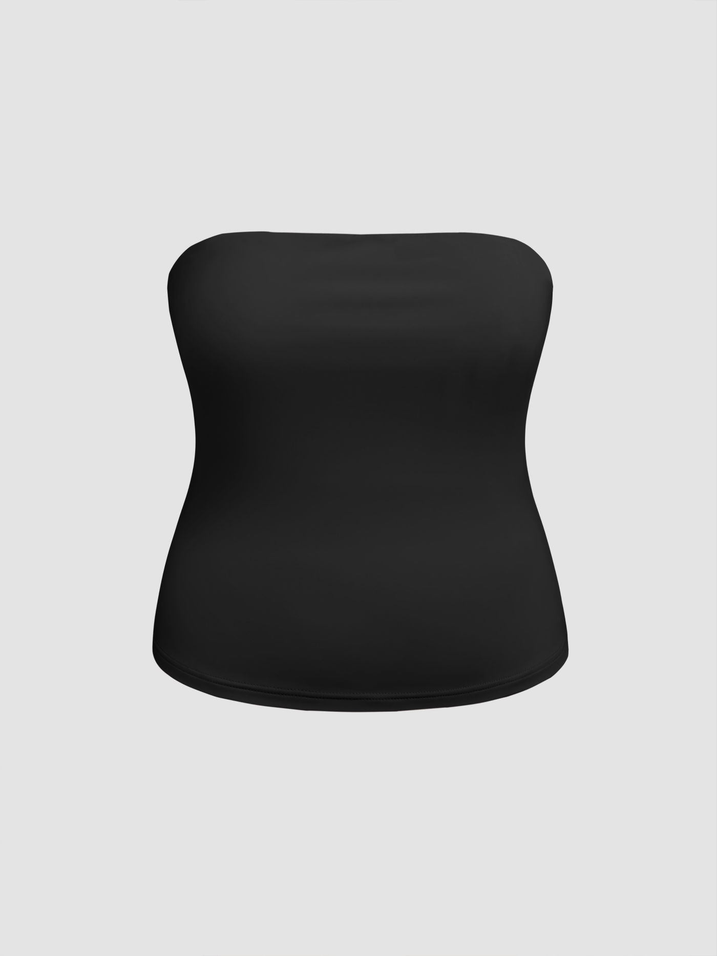 Contour Double Layered Strapless Solid Tube Top Curve & Plus