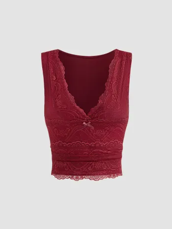 Lace Crop Tank Top