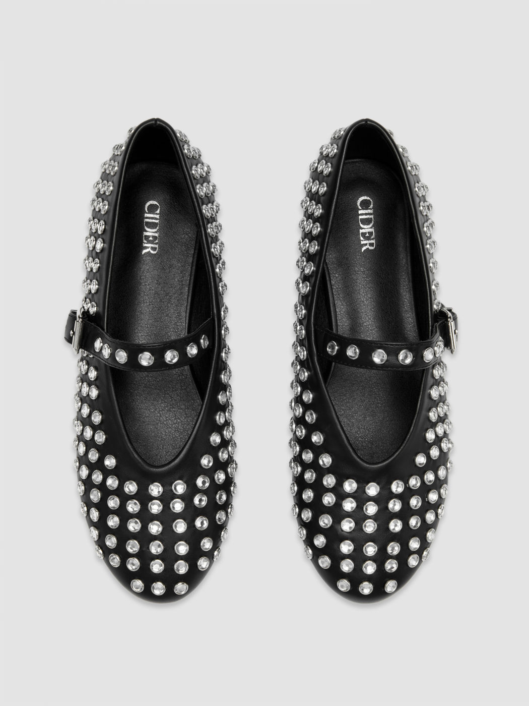 CRYSTAL-EMBELLISHED BALLET FLATS