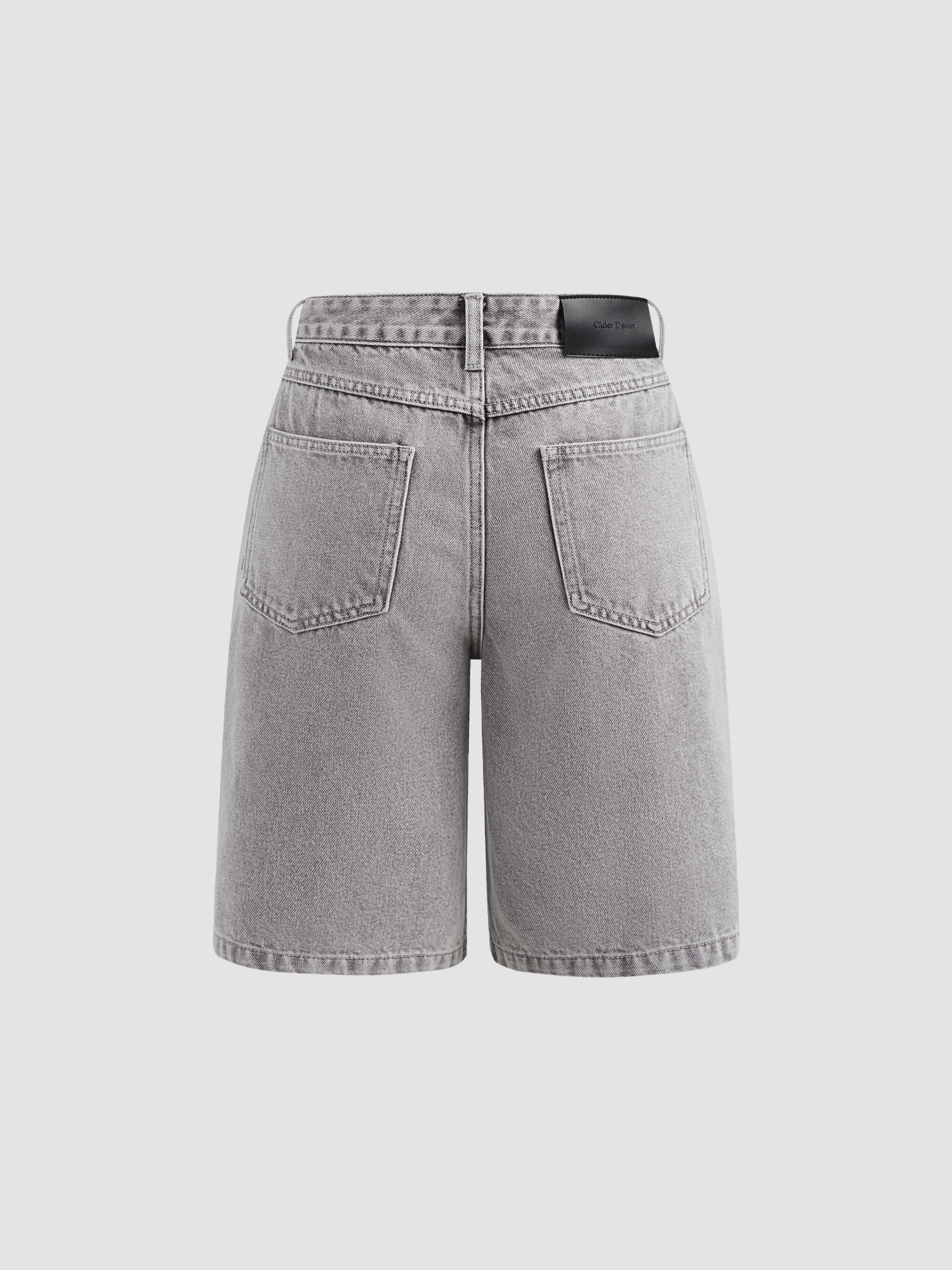 Jorts Women Shorts Denim Cider Denim Mid Rise Solid Straight