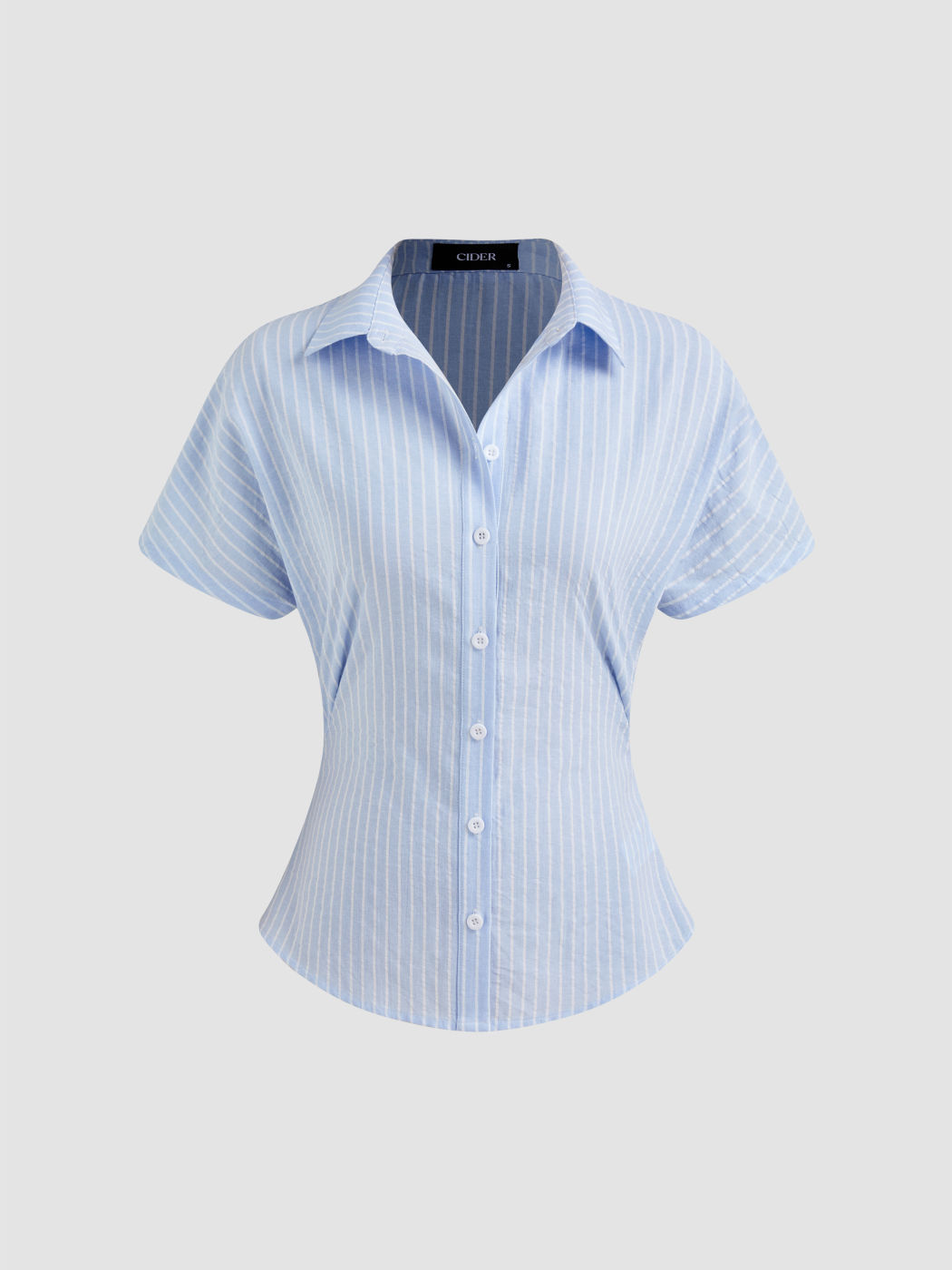 Streifen-Polo-Shirt mit kurzen Ärmeln aus Baumwollmischung