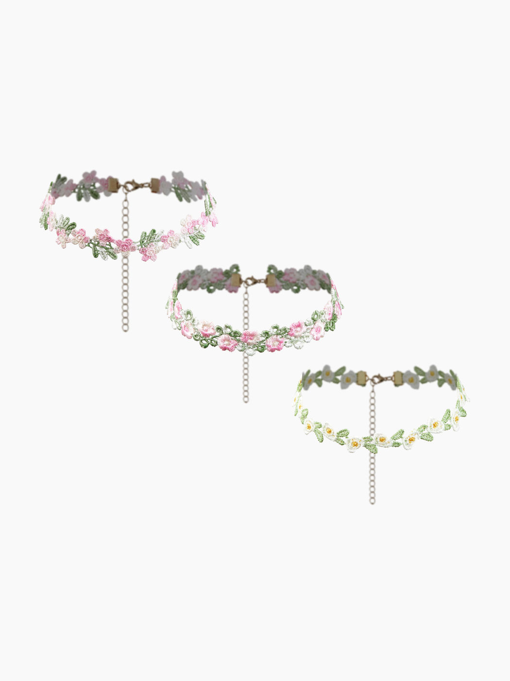 3PCS LACE CHOKER