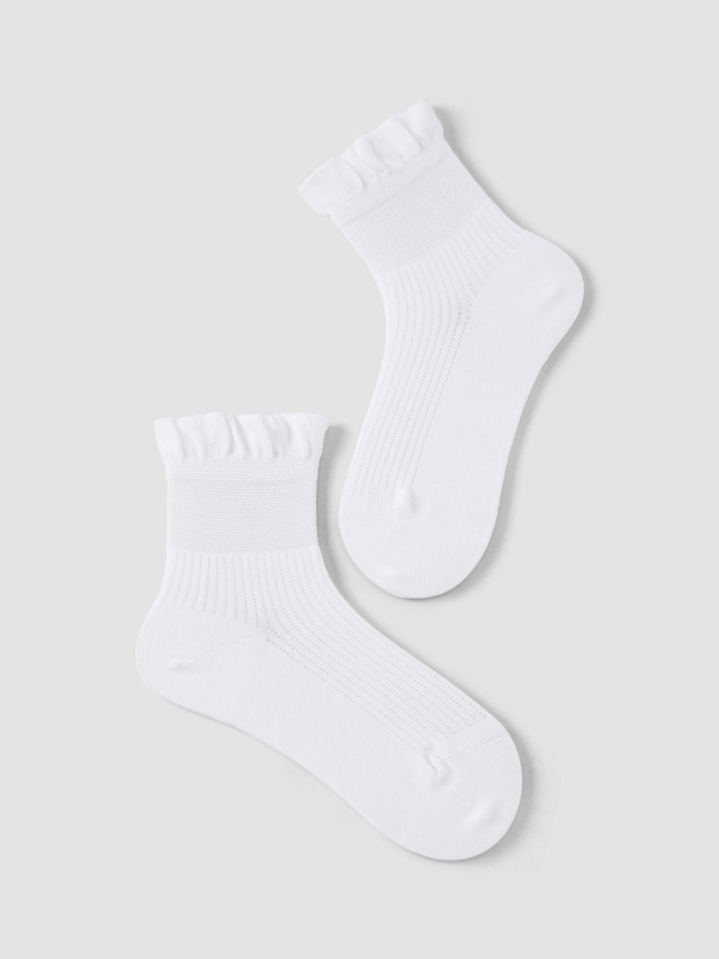 3 PAIRS RUFFLE CREW SOCKS