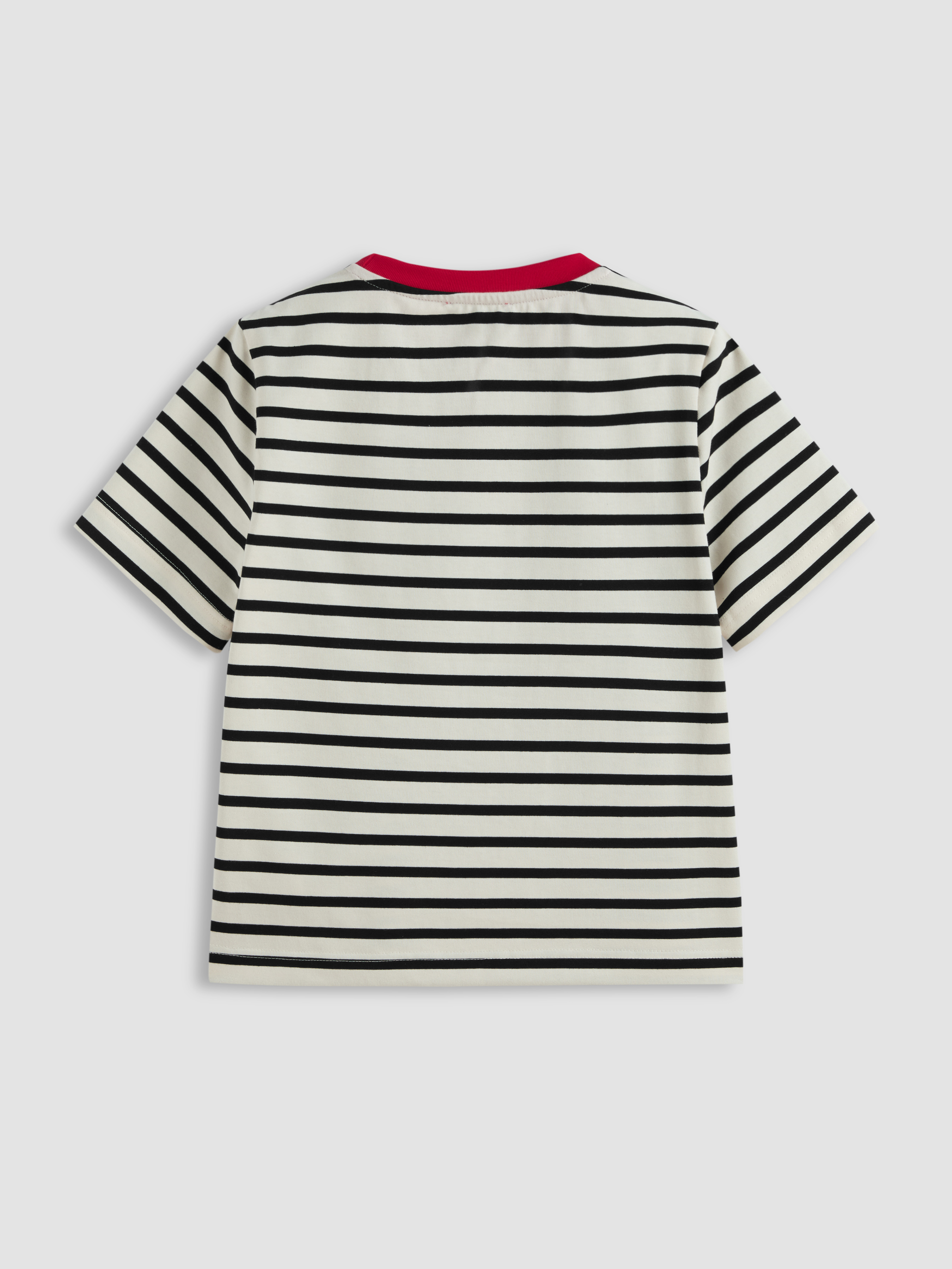 【DISCERNMENT】Cento Pigment Stripe T-Shirt Jersey Cotton Cotton-blend Round Neck Striped Contrasting