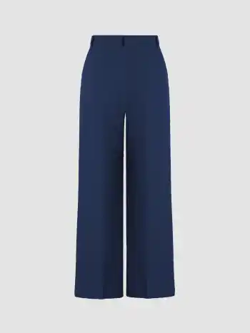 Petite Mittelhöhe gefaltete gerade Hosen