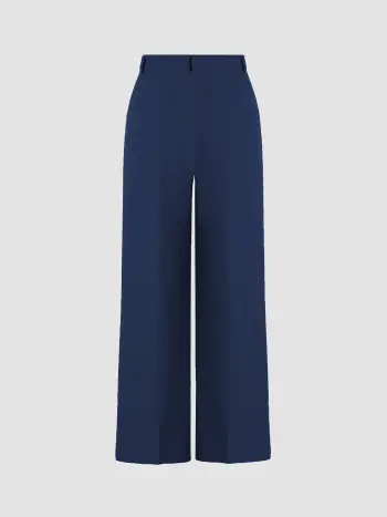 Pantaloni Petite a gamba dritta a pieghe a vita media