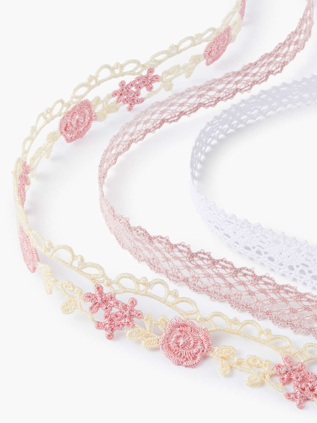 Polyester 3PCS ROSE LACE CHOKERS For Daily Casual Date Picnic Vacation