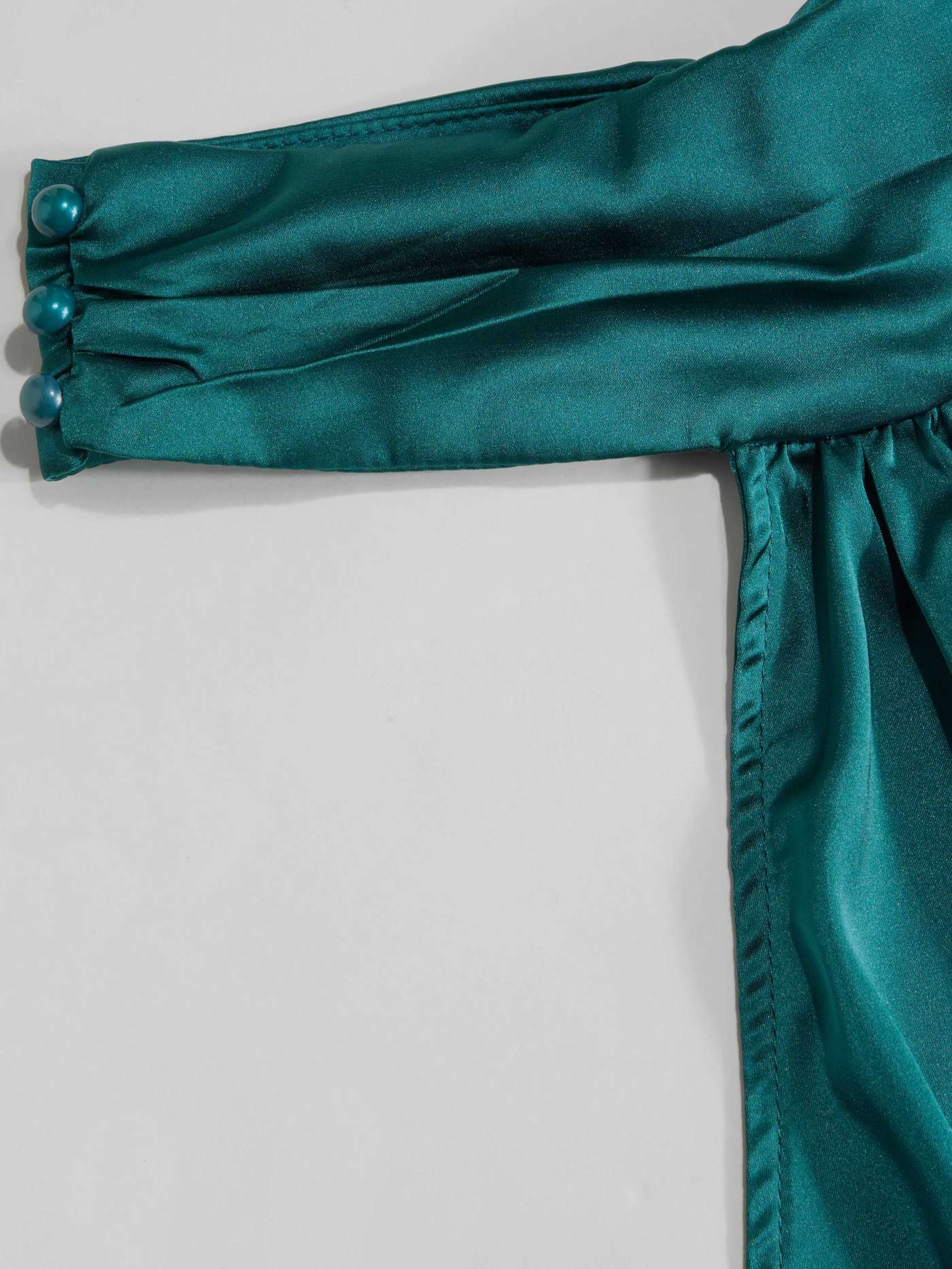 Satin High Neck Backless Short Dress