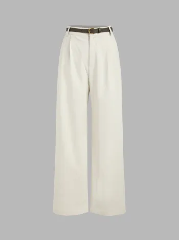 Cotton-blend Round Neck Solid Ruched Short Sleeve Tee