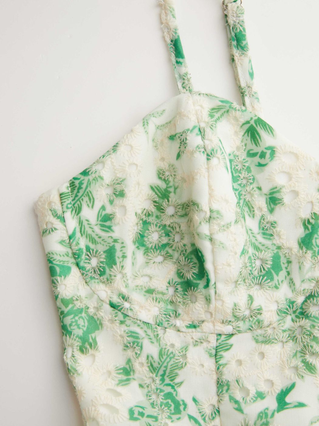 Spitzen V-Ausschnitt Blumen Split Maxikleid