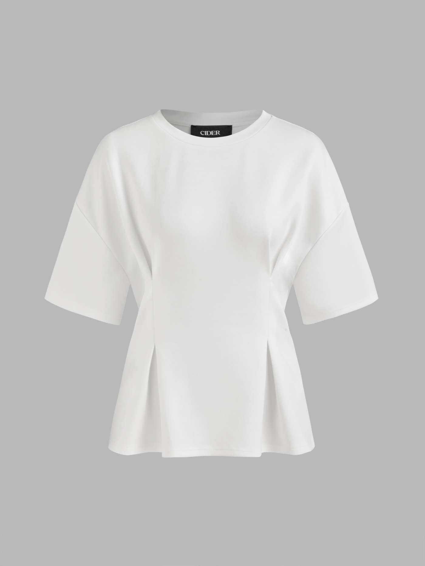 100% Cotton Off-shoulder Ruched Top & Mid Rise Stripe Elastic Waist Wide Leg Trousers Set