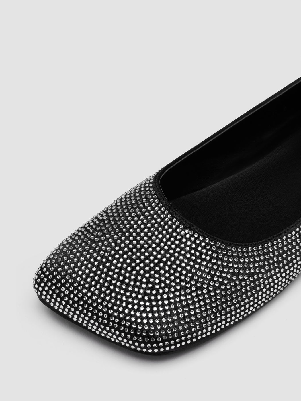 RHINESTONE SQUARE TOE MARY JANE FLATS