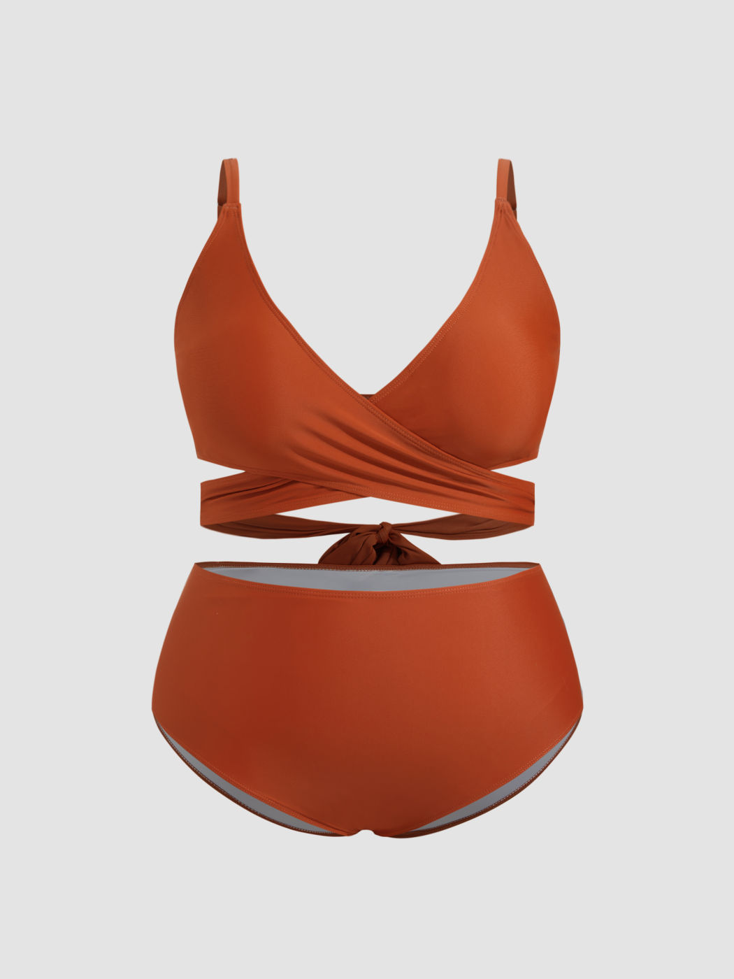 Set bikini sfacciato con scollo a V e coulisse Gonna Curve & Plus