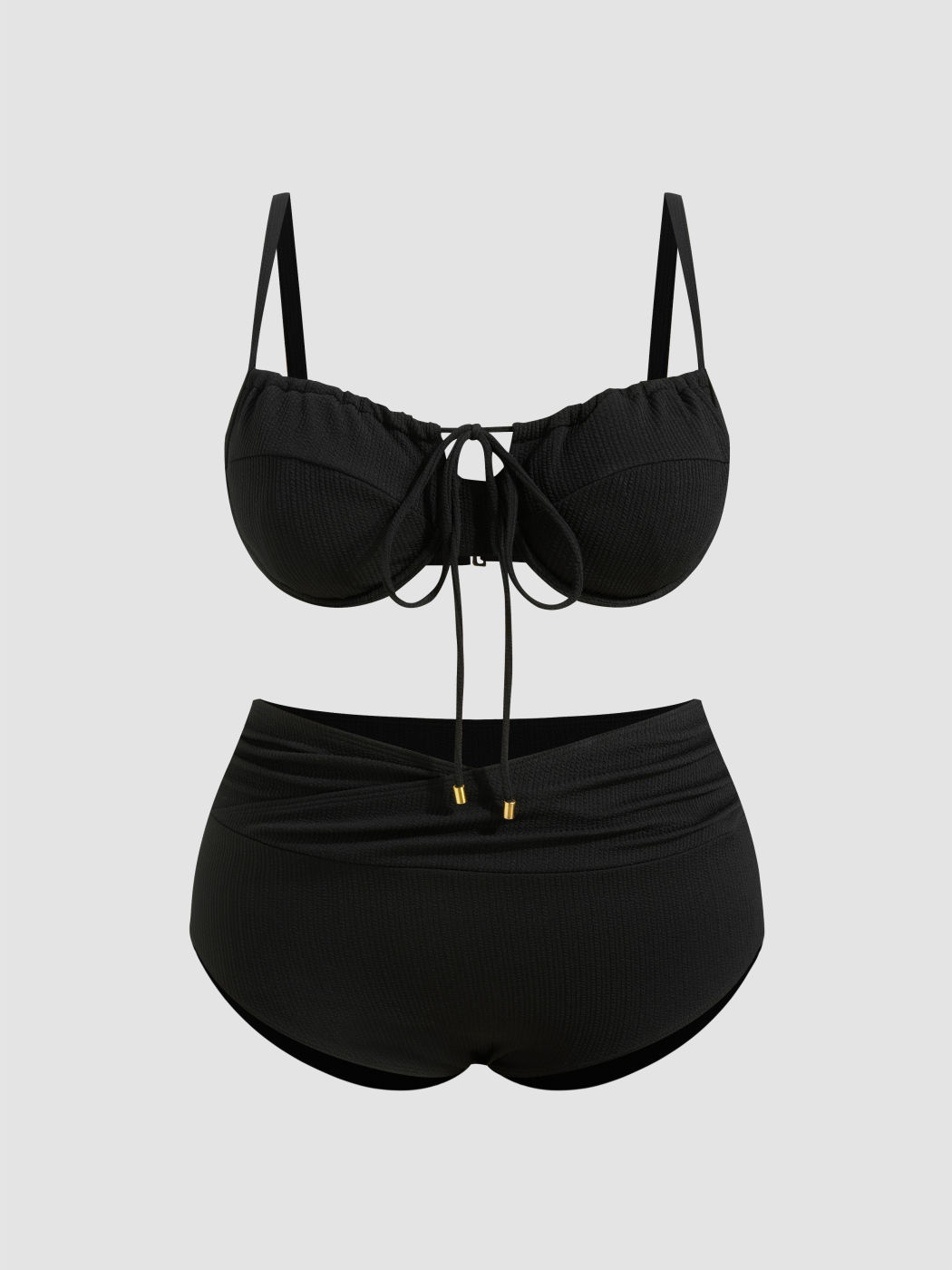 V-neck Underwire Cheeky Shaping Bikini Set Curve & Plus