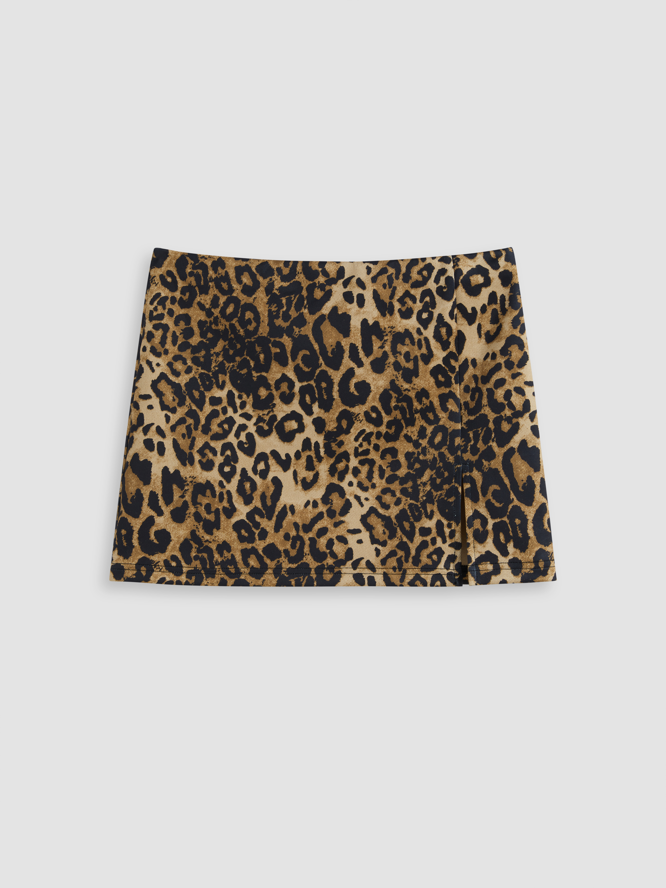 Knit Fabric Low Rise Leopard Split Mini Skirt For Party Clubbing Music Festival Live House