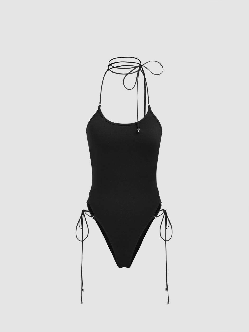 Scoop Neckline Solid Knotted Bodysuit