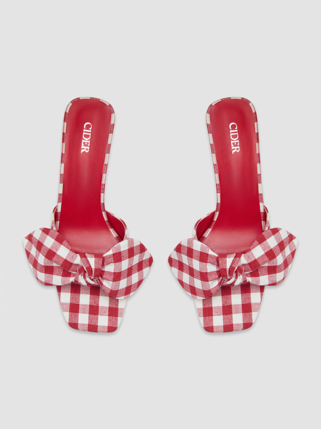 Schleifen Gingham Sandalen