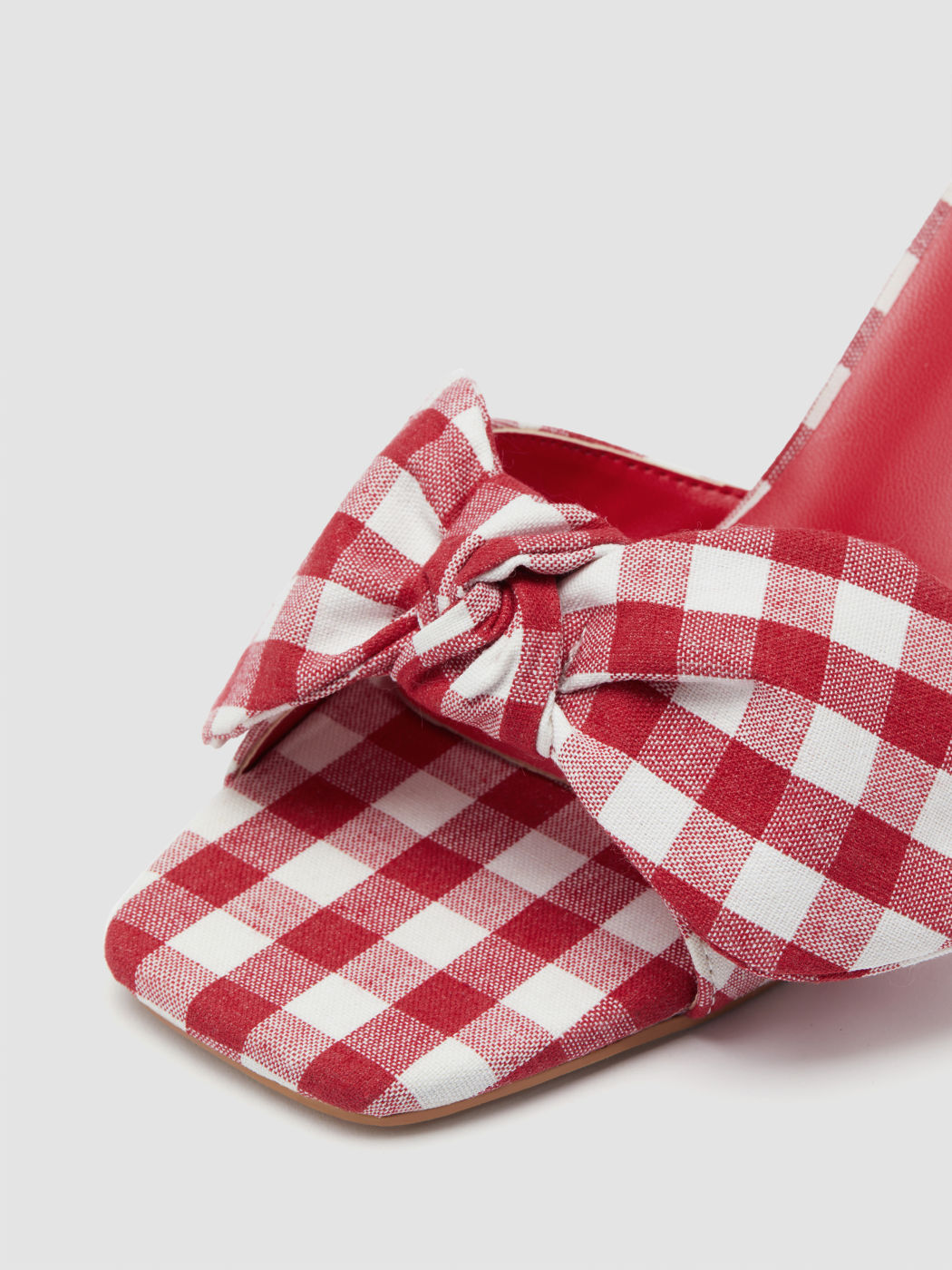 Schleifen Gingham Sandalen