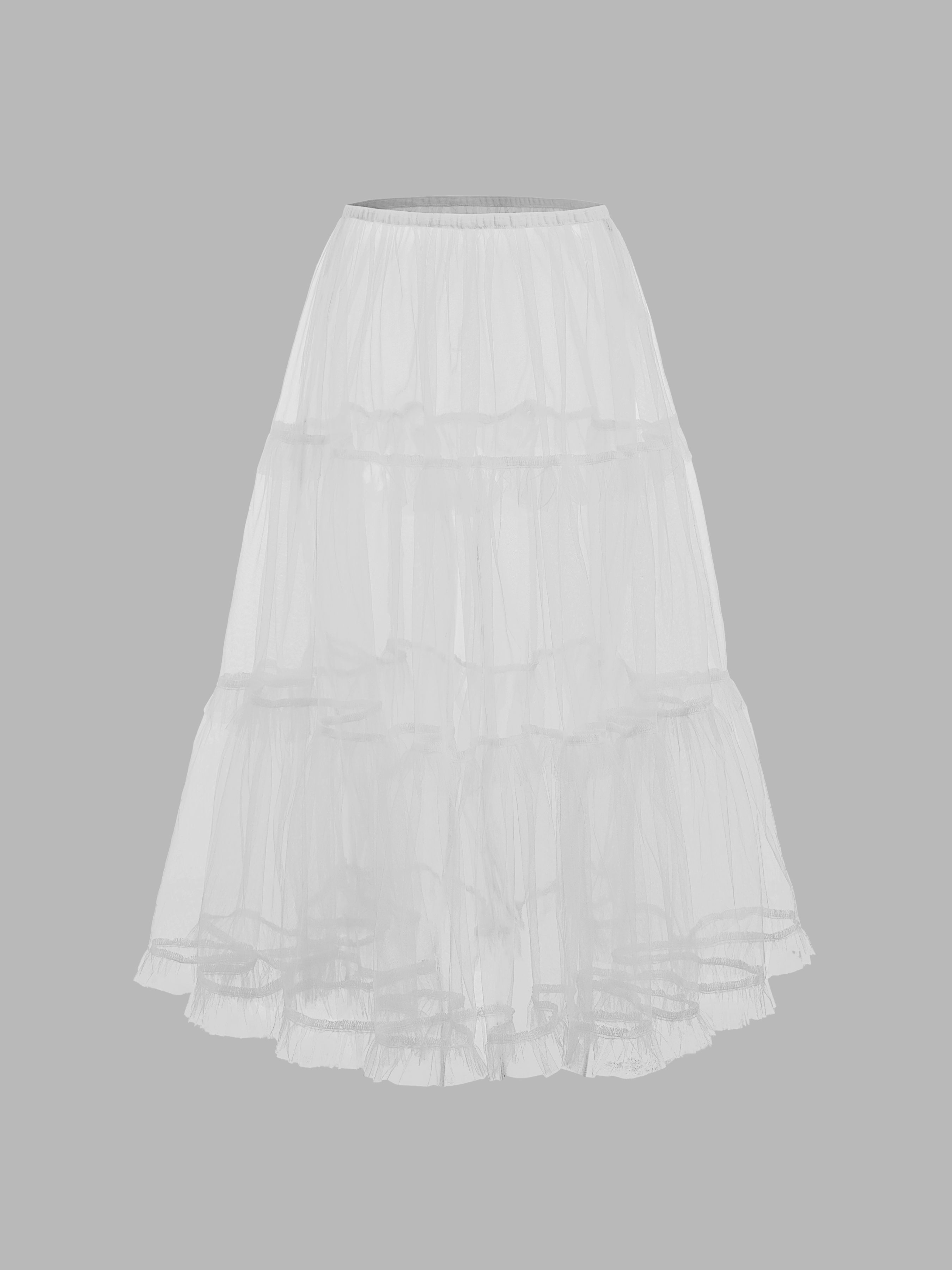 新品未使用rosy monster tower tulle skirt ホワイト 10-27-22LUXE_TH_IM_13-24-