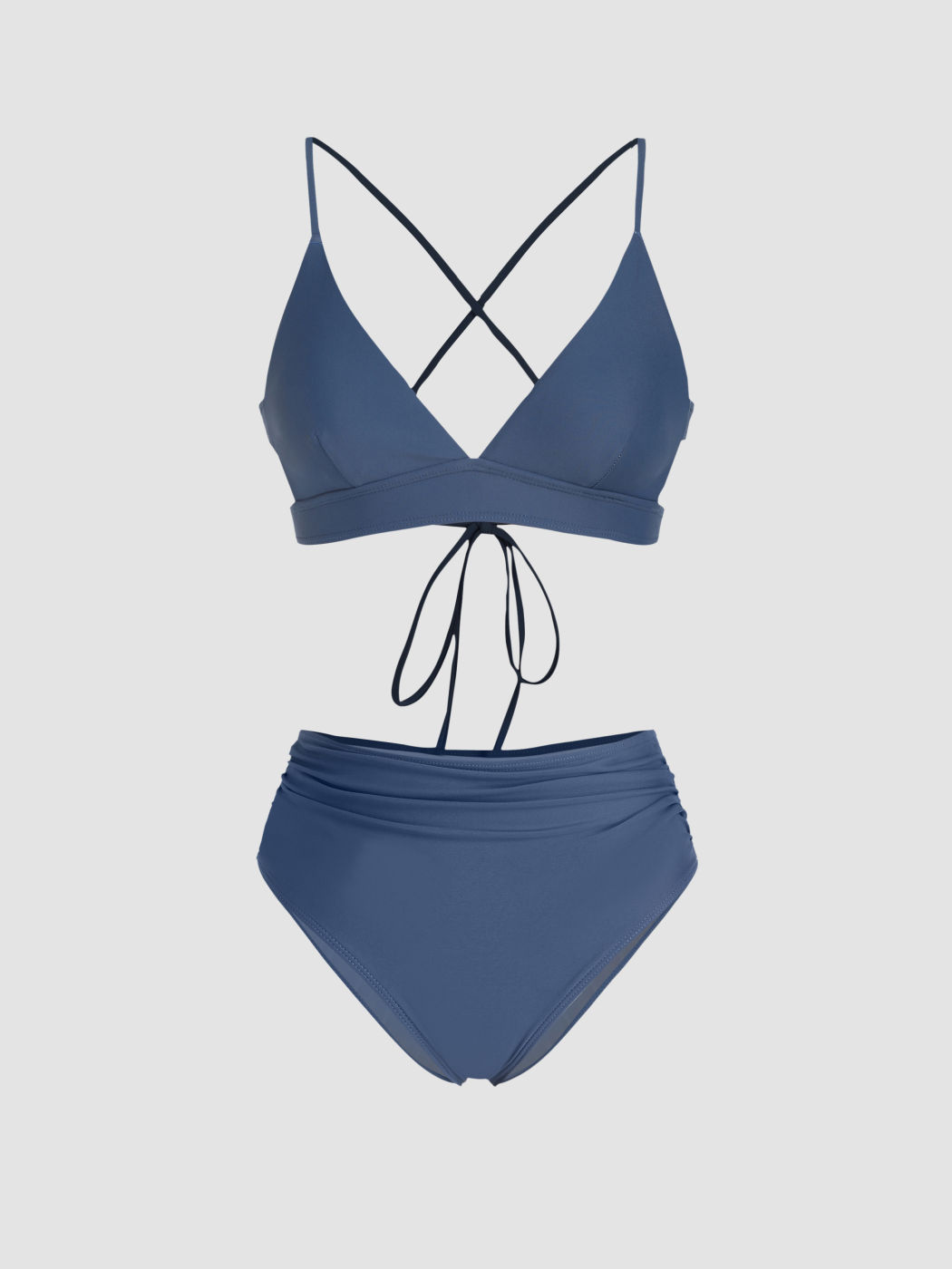 V-Ausschnitt Rückenbindung Formender Bikini