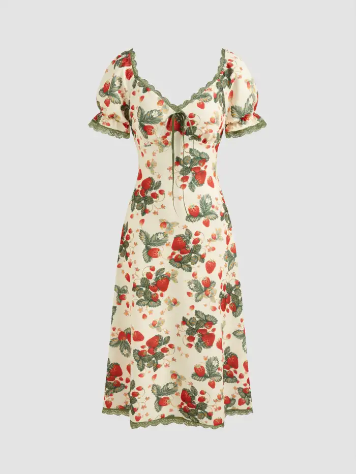 cider lace trim cami midi dress Midi Dresses