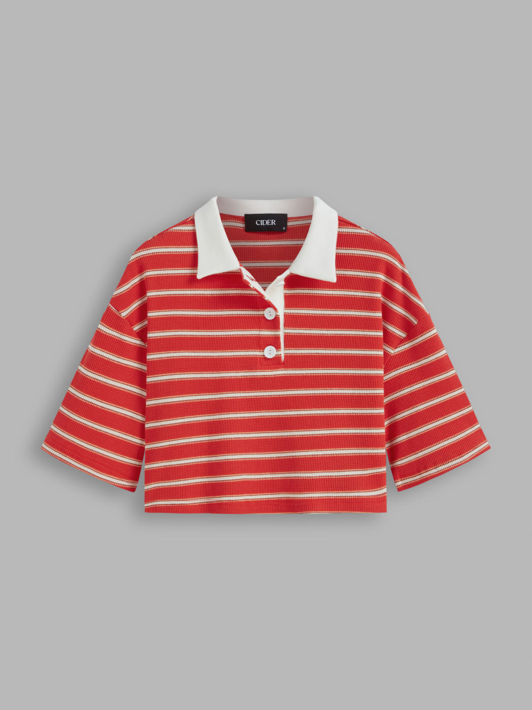  Polo Gestreiftes Oversized Crop Tee