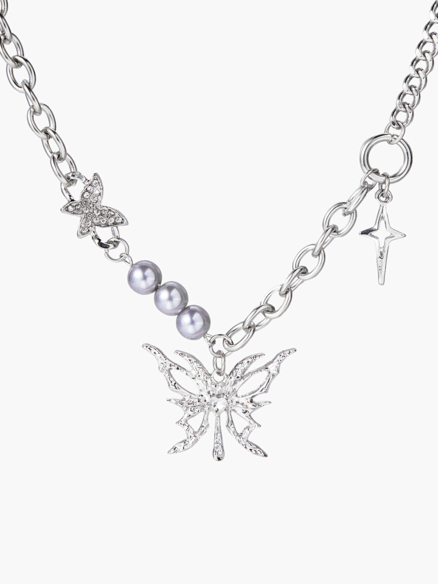 METALLIC BUTTERFLY NECKLACE