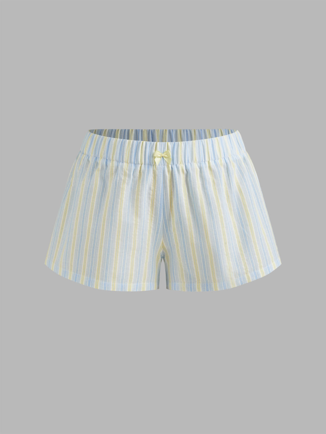 Niedrige gestreifte Schleifen-Micro-Shorts
