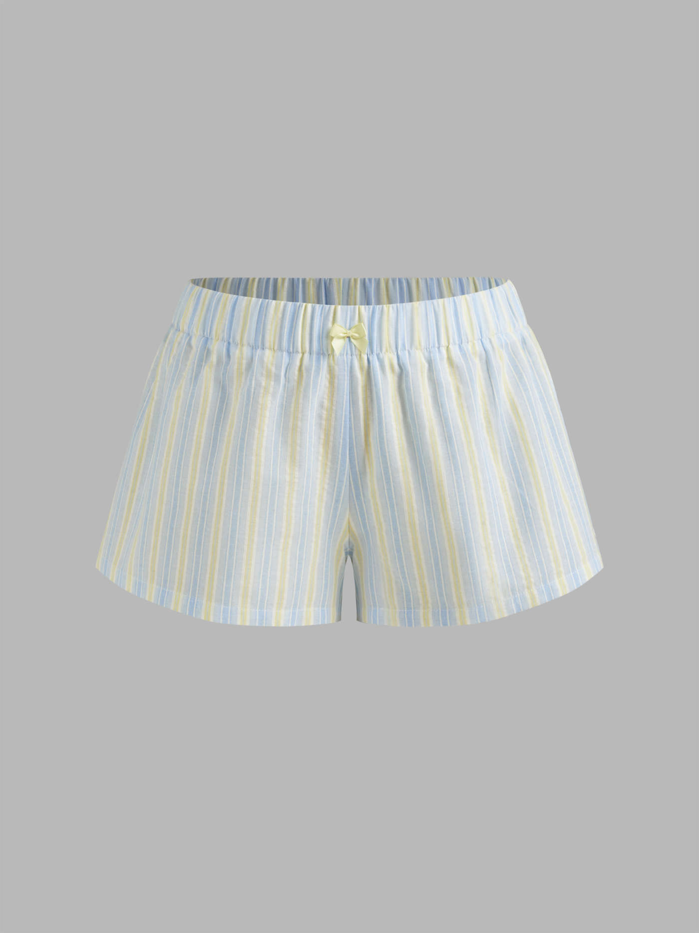 Low Rise Striped Bowknot Micro Shorts