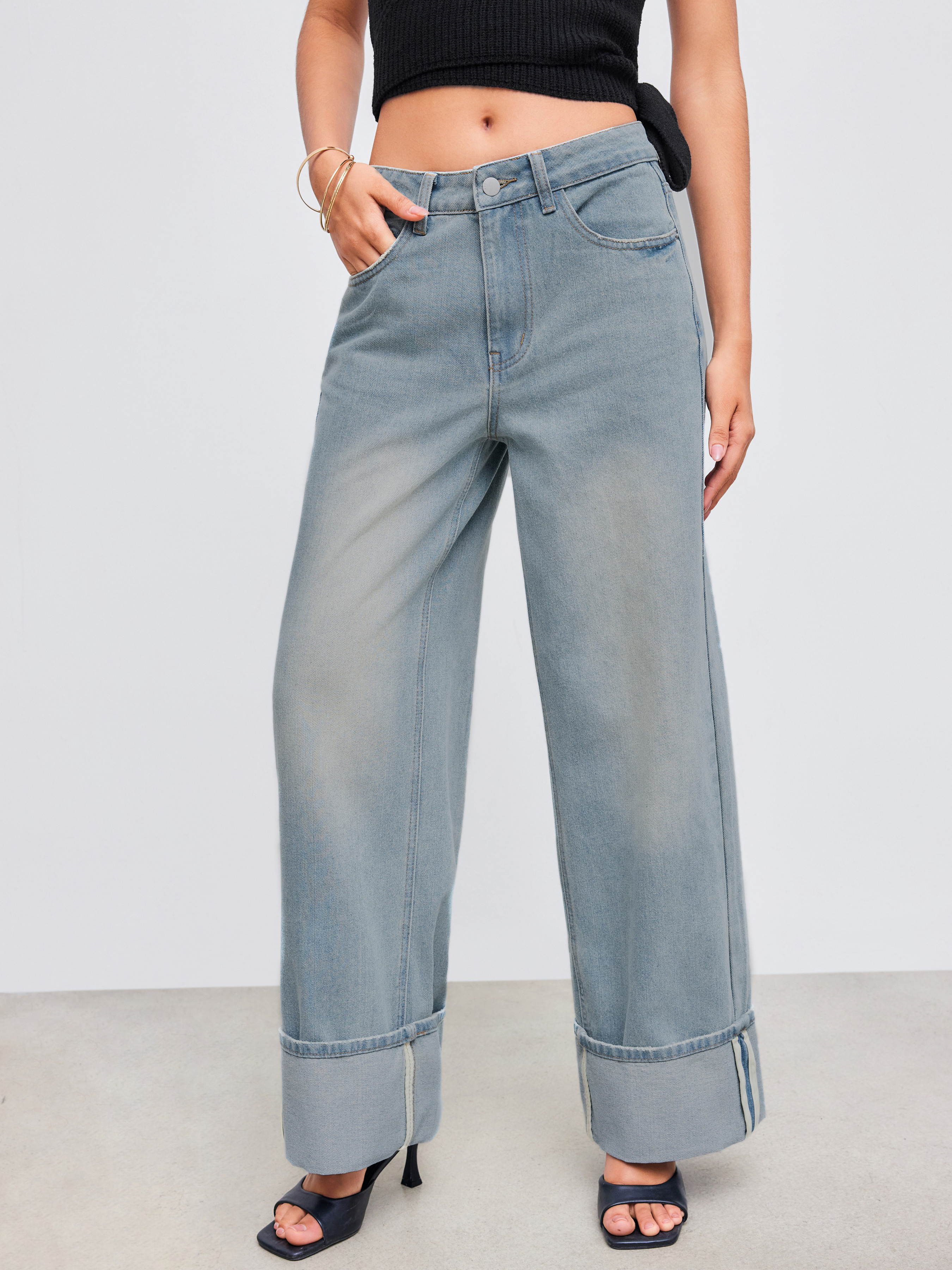 Y2K Outfits Straight Leg Jeans Denim Cider Denim Mid Rise
