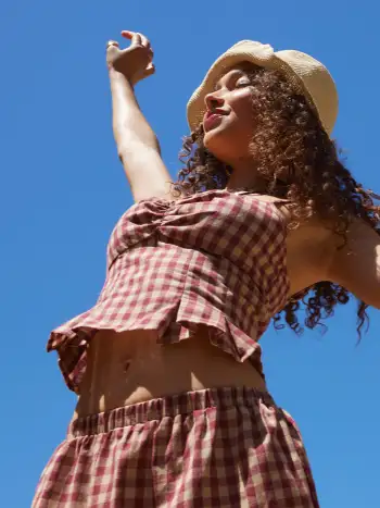 Long Skirts Woven Woven High Rise Gingham Tiered Midi Skirt For Vacation