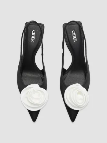 FLORAL WOVEN & FAUX LEATHER ADJUSTABLE STRAP FLATS