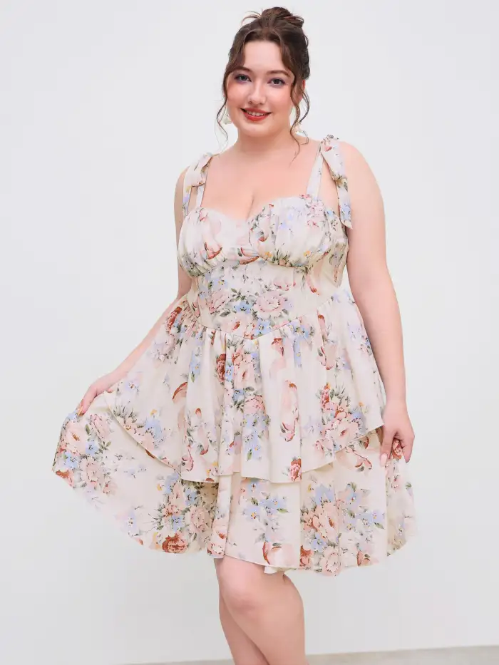 dressberry curve plus size floral embroidered tiered a-line dress reviews City Chic Plus Size Leilani Maxi Dress