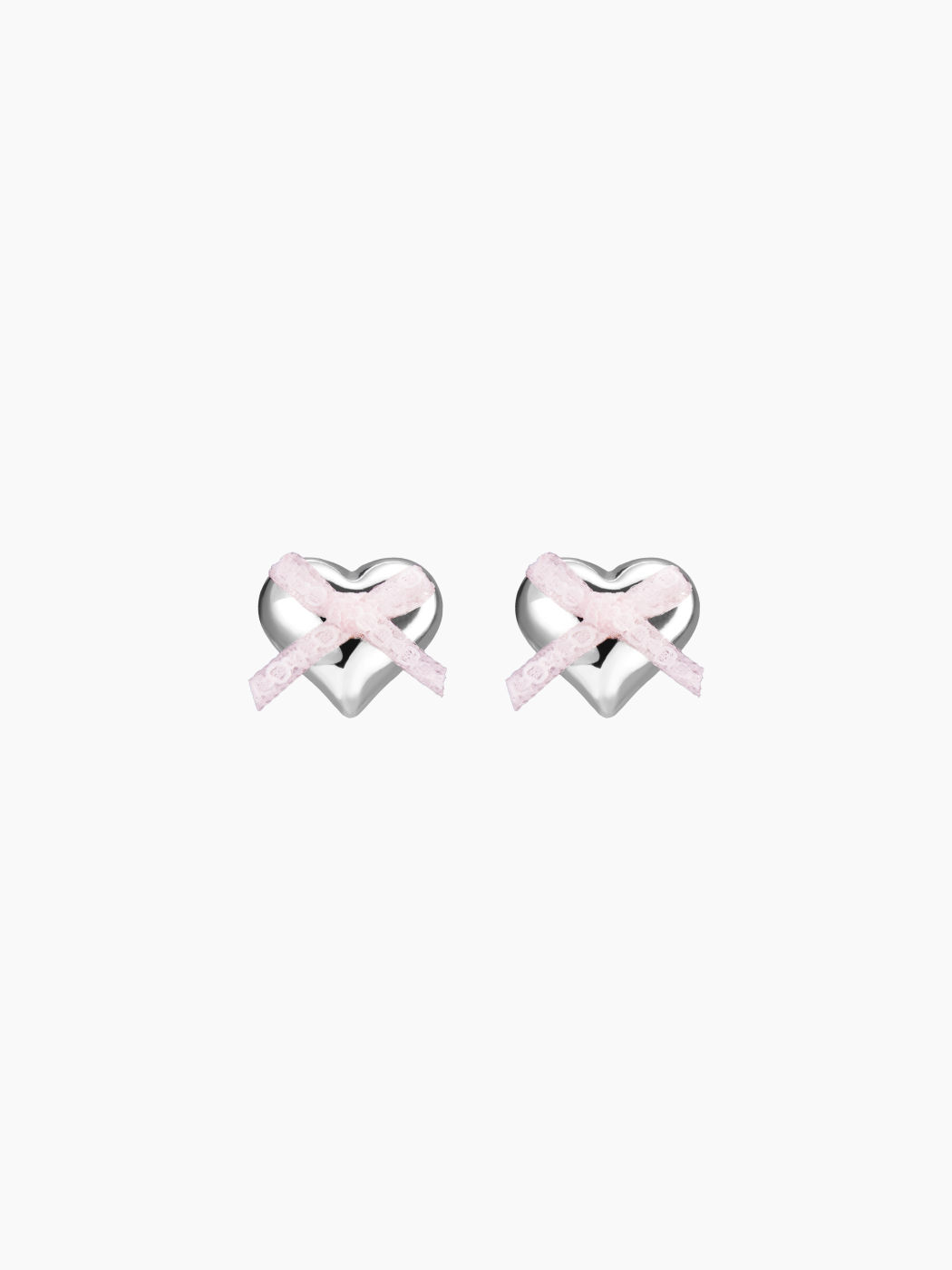 BOWKNOT HEART EAR STUDS